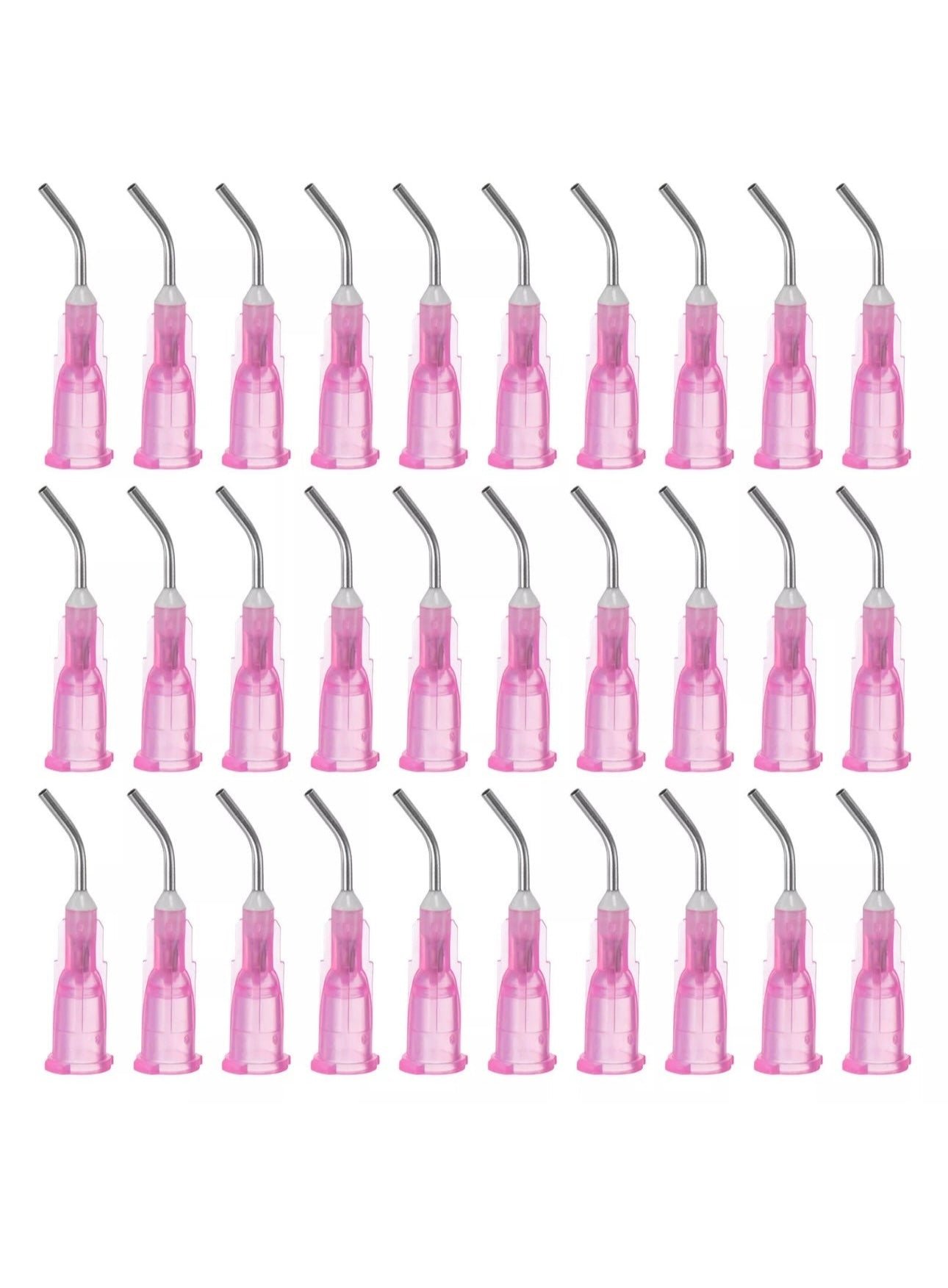 100pcs Blunt Tip Dispensing Needles 18G 0.45" Bent Needle with Luer Pink 100pcs Blunt Tip Dispensing Needles 18G 0.45" Bent Needle with Luer Pink
